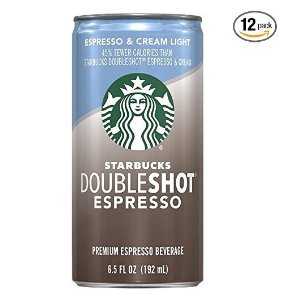 Starbucks Doubleshot, Espresso + Cream Light, 6.5 Ounce, (Pack of 12)