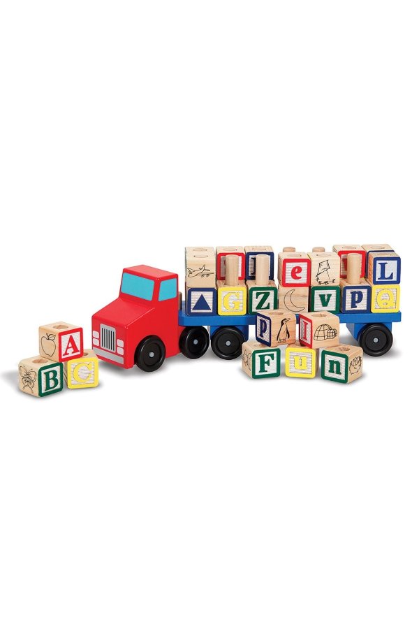 字母木质小车