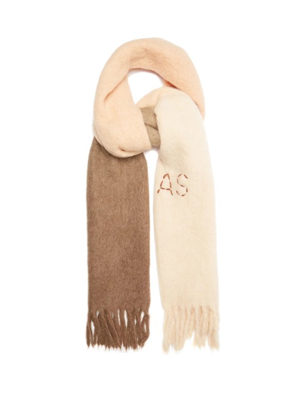 Bi-colour fringed scarf | Acne Studios | MATCHESFASHION.COM US