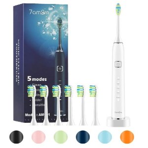7AM2M Sonic Electric Toothbrush with 6 Brush Heads for Kids and Children