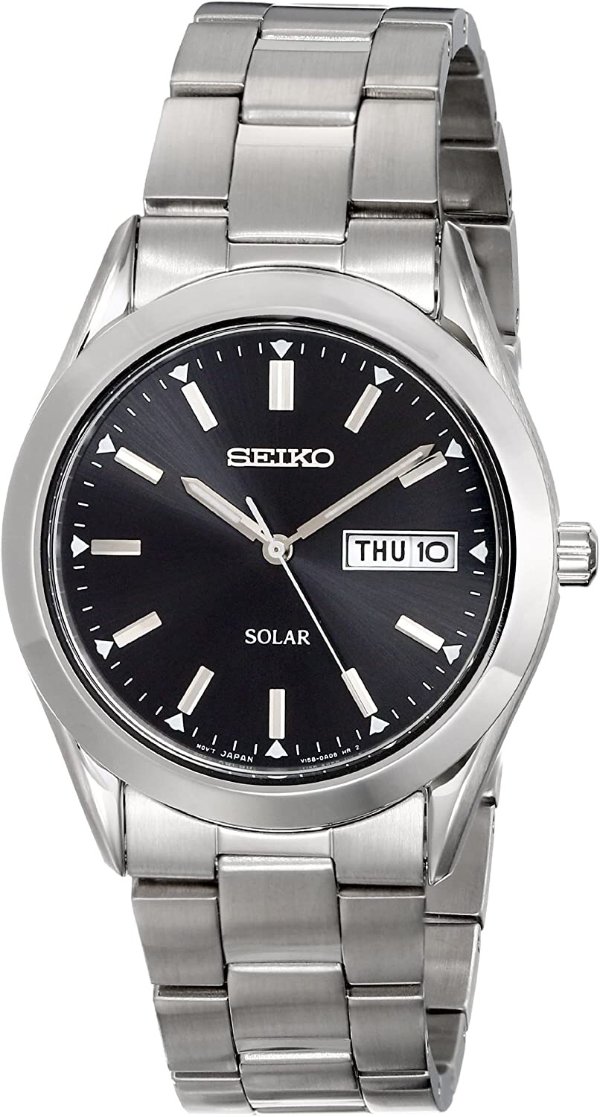 Men's SNE039 Stainless Steel Solar Watch