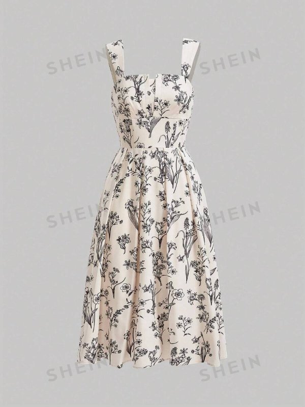 MOD Romantic Spring Break Floral Print Cami Long Dress |USA