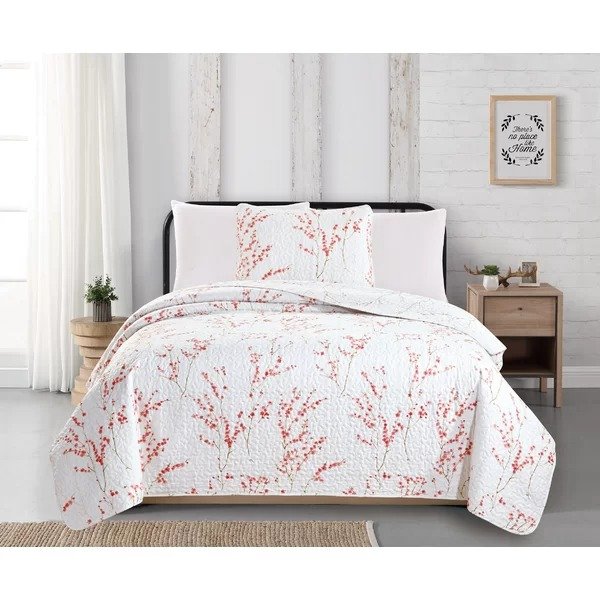 Masie Floral Printed Reversible Quilt SetMasie Floral Printed Reversible Quilt SetRatings & ReviewsQuestions & AnswersShipping & ReturnsMore to Explore