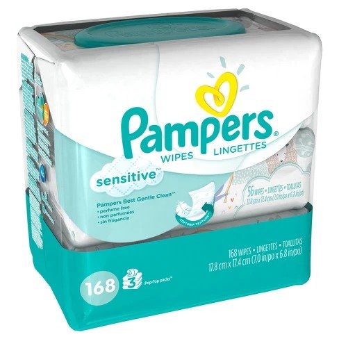 Pampers Sensitive婴儿湿巾168抽