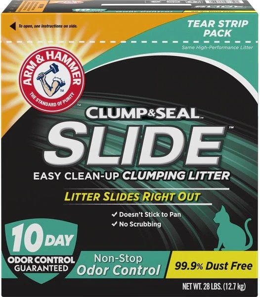 LITTER SLIDE Easy Clean-Up Clumping Cat Litter Non-Stop Odor Control with 10 Days of Odor Control - Chewy.com