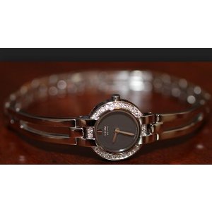 Citizen Silhouette Eco-Drive Black Dial Stainless Steel Bangle Ladies Watch EW9990-54E
