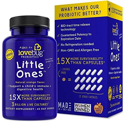 for Kids - Childrens Probiotic Supplement for Children Ages 4 and Up - 60 Easy-to-Swallow Spheres - Award-Winning Kids Probiotic