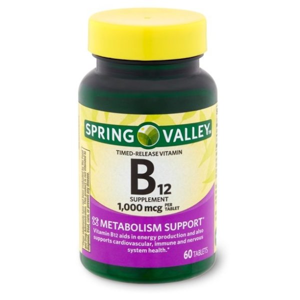 Vitamin B12 Timed-Release Tablets, 1000 mcg, 60 Ct