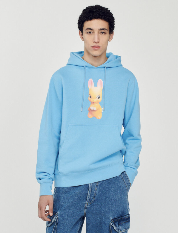 Rabbit print hoodie
