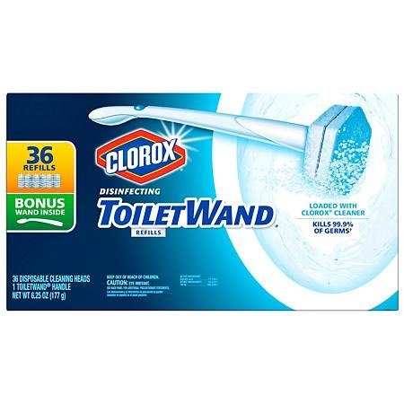 ToiletWand Disposable Toilet Cleaning System, 1 ToiletWand Handle and 36 Disinfecting Refill Heads - Sam's Club