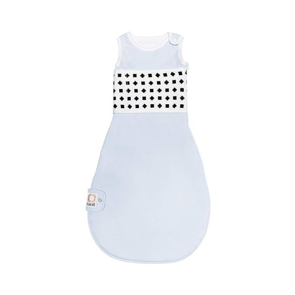 Breathing Wear Sleeping Bag – 100% Cotton Baby Sleep Sack - Works withPro Baby Monitor to Track Breathing Motion Sensor-Free, Real-Time Alerts, Size Medium, 6-12 Months, Powder Blue