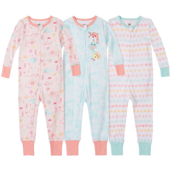 Baby 3-pack Cotton Sleepers