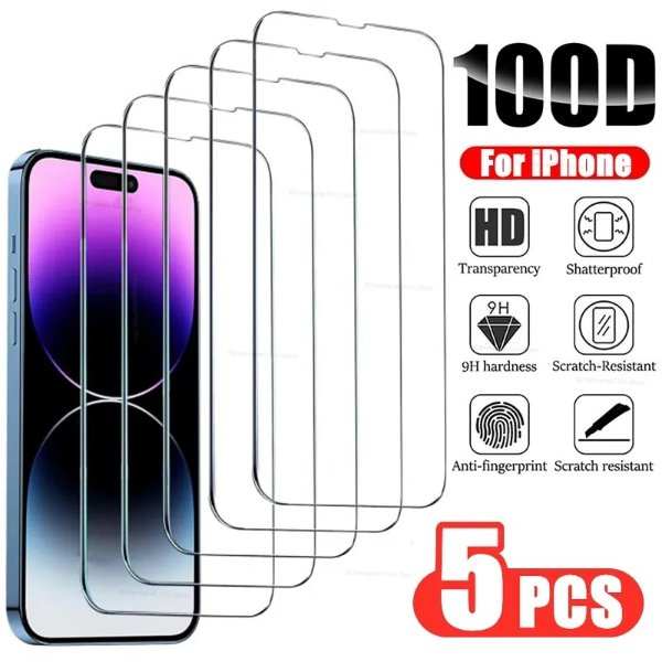 5Pcs Tempered Glass for IPhone