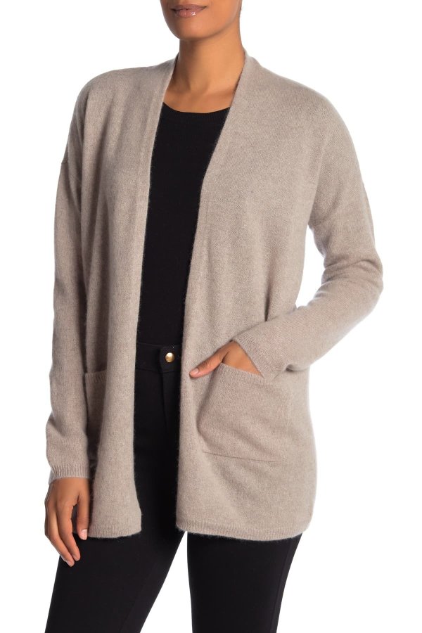 Open Front Cashmere Cardigan