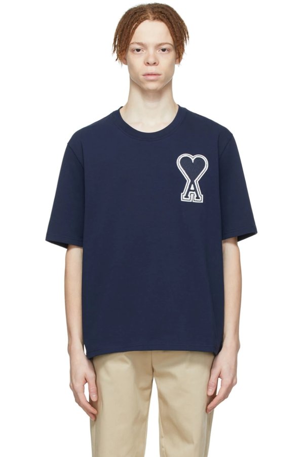 SSENSE Exclusive Navy Ami de Coeur T-Shirt