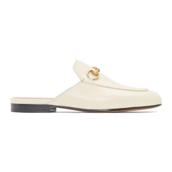 Gucci - White Princetown Slippers