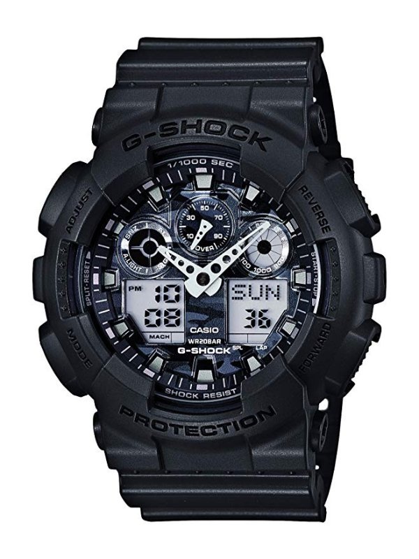 G Shock Men's ' G-Shock Quartz Resin Fashion Watch, Color:Grey (Model: GA-100CF-8ACR