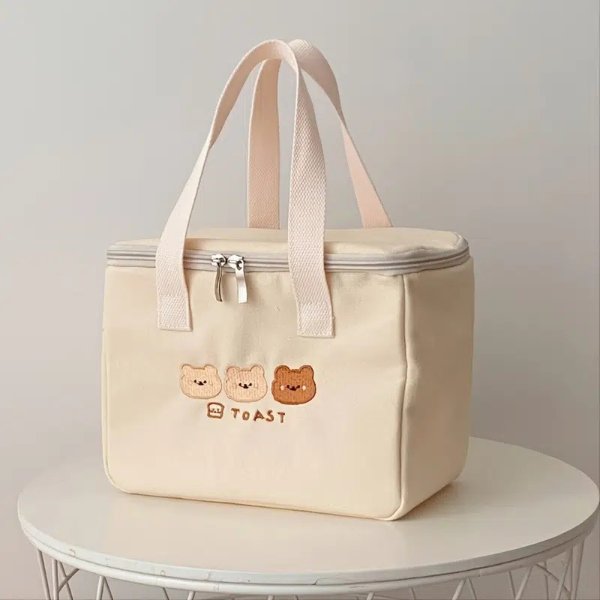 Cartoon Thickened Lunch Bag, Handle Design Lunch Box Bag, Bento Bag - Temu