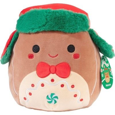 10" Peterson The Gingerbread Man - Official Kellytoy Christmas- Soft & Squishy Holiday Stuffed Animal Toy - Gift for Kids, Girls & Boys
