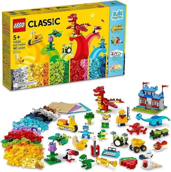 Classic Build Together 11020 Creative Building Toy Set for Kids, Girls, and Boys Ages 5+ (1,601 Pieces)