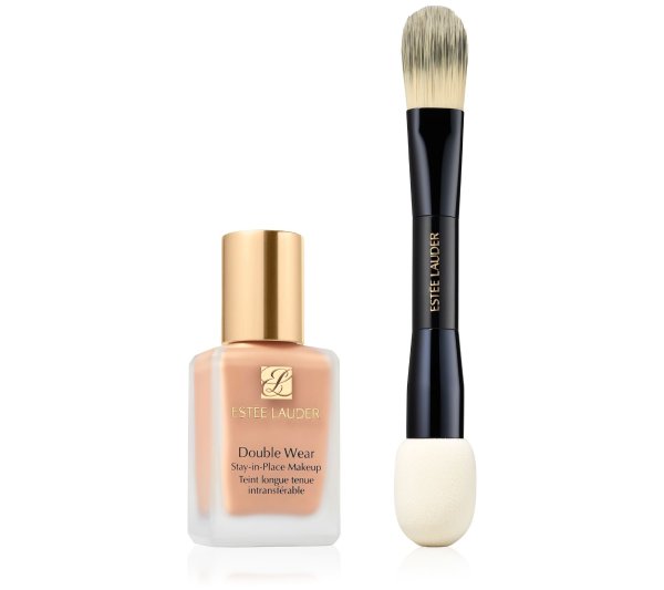 Double Wear Foundation with Dual-Ended Brush - QVC.com