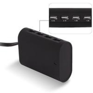 KMASHI 31W 6.2A 4-Port (2.1Amp x 2,1Amp x 2) Family-Sized Desktop USB Wall Charger Travel AC Power Charging Adapter