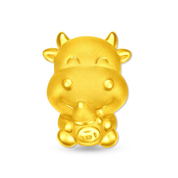TAI FOOK 999 Pure 24K Gold Year of Ox Fortune Charm