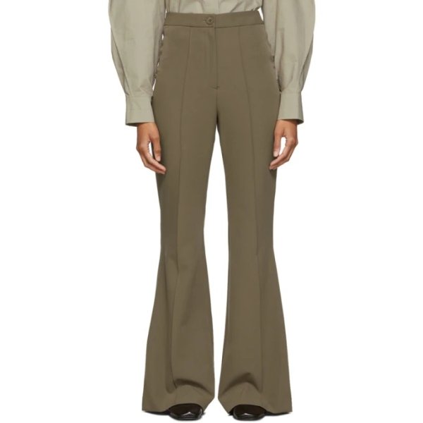 Brown Bootcut Trousers