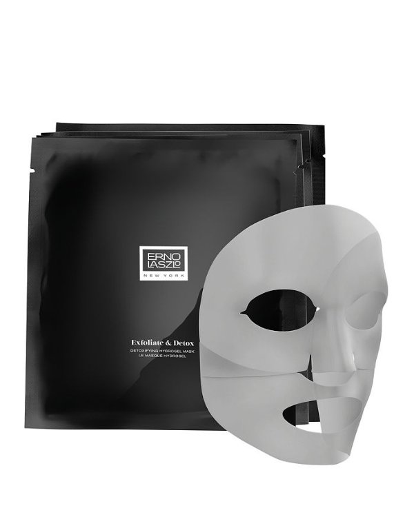 Exfoliate & Detox Detoxifying Hydrogel Masks, Set of 4