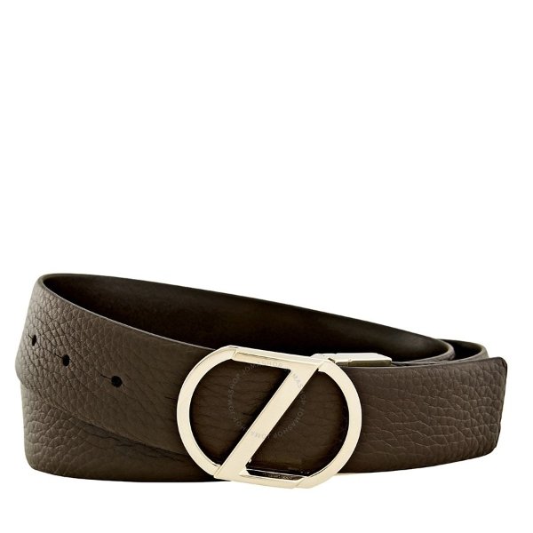 Men's Reversible Calfskin Leather Belt - Brown