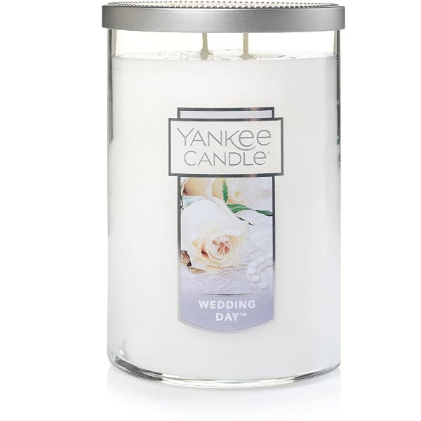 Large Jar 2 Wick Wedding Day Scented Tumbler Premium Grade Candle Wax with up to 110 Hour Burn Time, White