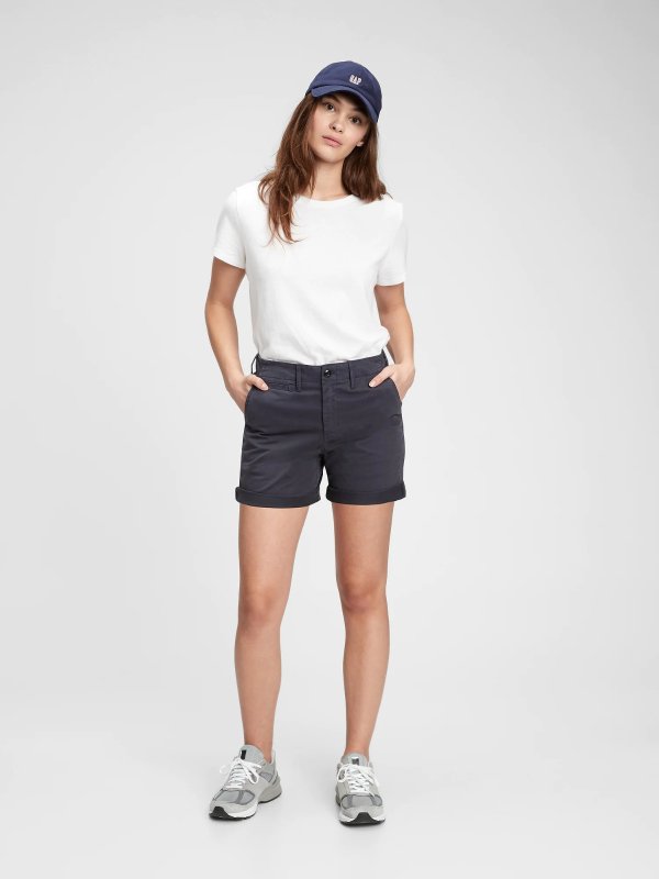 5" Khaki Shorts with Washwell™