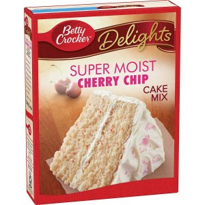 Betty Crocker Super Moist Cake Mix Cherry Chip, 15.25 oz (Pack of 12)