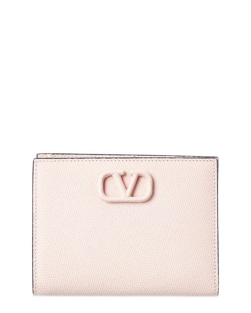 Valentino VLogo Grainy Leather Card Case