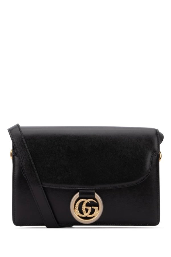 GG Logo Ring Foldover Structured Shoulder Bag
