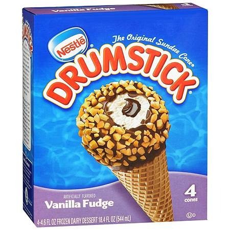 Drumstick 香草口味软糖冰淇淋甜筒 4只
