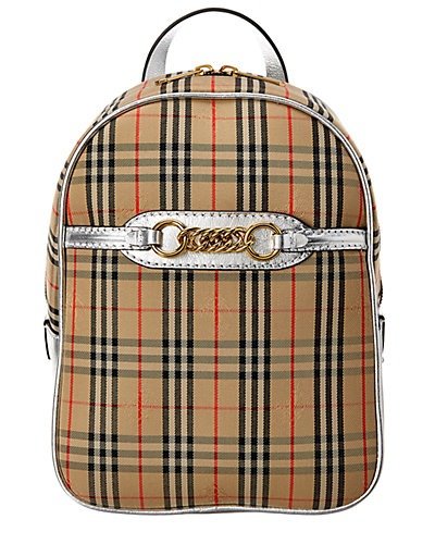 1983 Check Link & Leather Backpack