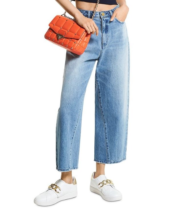 Cropped Wide Leg Jeans in Vintage Classic Wash