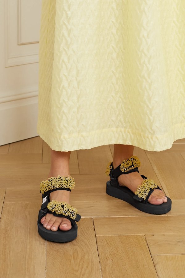 + Suicoke Maria embellished canvas sandals