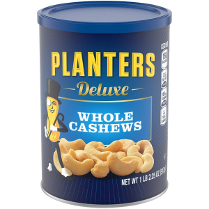 PLANTERS Deluxe Whole Cashews,Resealable Jar 517g