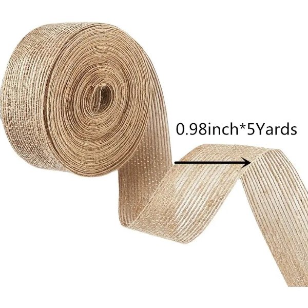 Burlap Fabric Ribbon Natural Burlap Ribbon Roll Burlap Wired Edge Ribbon For Wedding Crafts Making Wrapping Christmas Gift Fall Wreaths Decoration 5 Yards 0 98in Easter Ribbon Decor Handwork - Arts, Crafts & Sewing - Temu