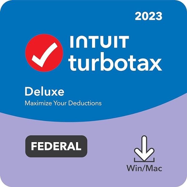 豪华+联邦版 2023 Tax Software, Federal Tax Return [Amazon Exclusive] [PC/Mac Download]