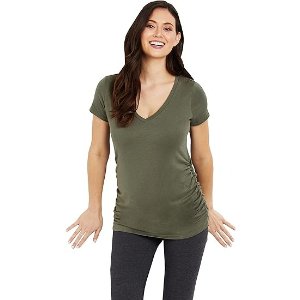 Motherhood MaternityMaternity Soft and Stretchy Short Sleeve Tee Shirt Pregnancy Top - 1, 2 & 3 Pack