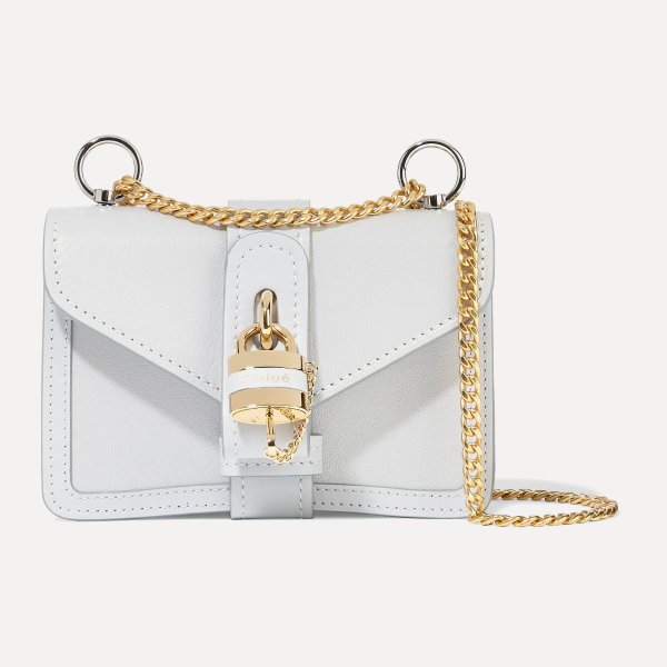 Aby Chain mini textured and smooth leather shoulder bag