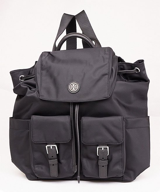 Black Virginia Flap Backpack