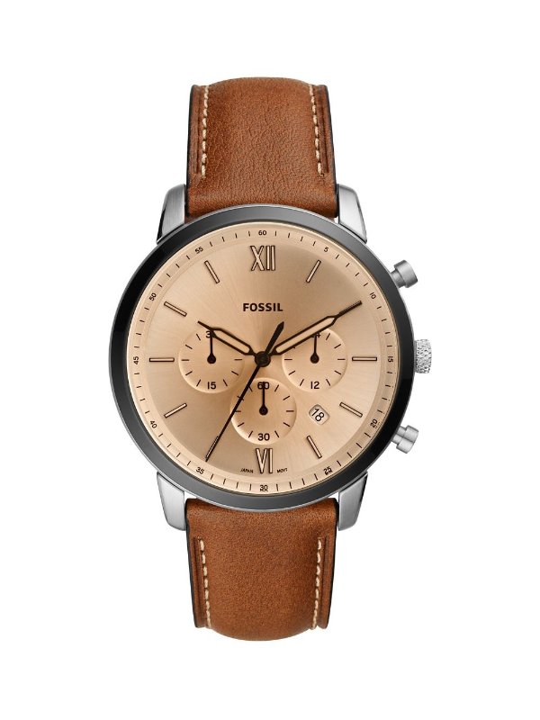 - Neutra Chrono Stainless & Steel Leather-Strap Watch