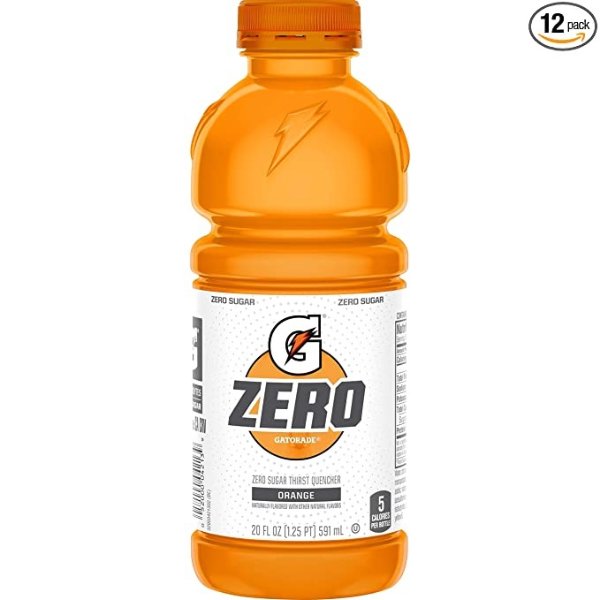 无糖橙味补水运动饮料 20oz 12瓶装