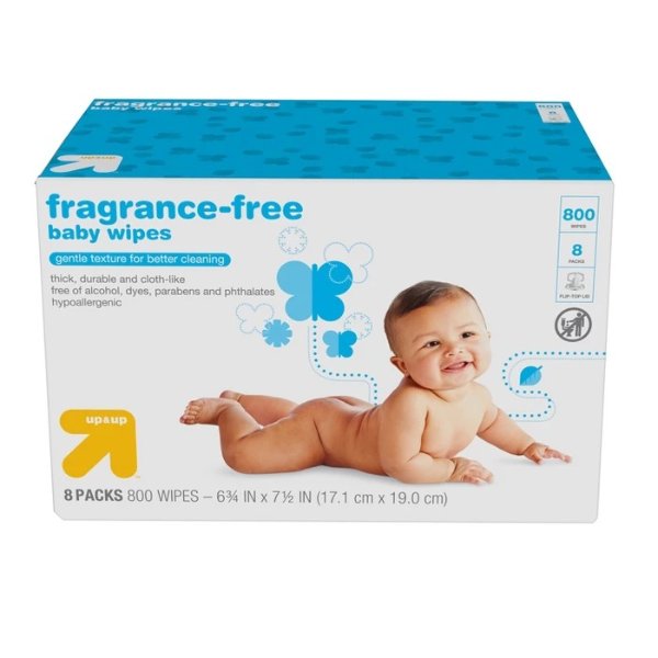 Fragrance Free Baby Wipes Refill Pack - 800ct - Up&#38;Up&#8482;