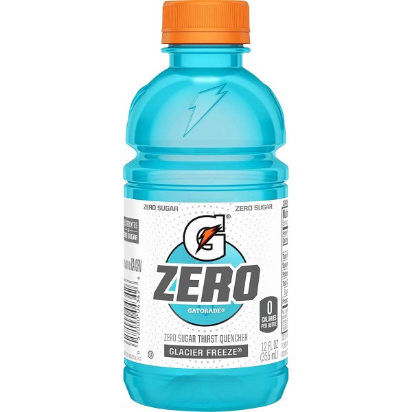 Gatorade Zero Sugar Thirst Quencher, Glacier Freeze, 12 Ounce, 24 Count