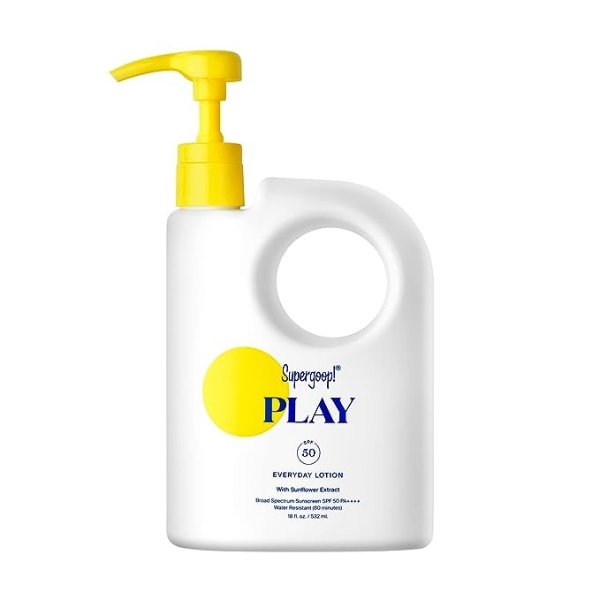 PLAY Everyday Lotion SPF 50-18 fl oz - Broad Spectrum Body & Face Sunscreen for Sensitive Skin - Great for Active Days - Fast Absorbing, Water & Sweat Resistant